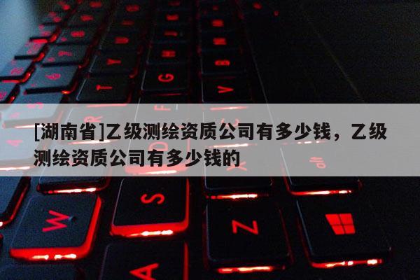 [湖南省]乙級測繪資質(zhì)公司有多少錢，乙級測繪資質(zhì)公司有多少錢的