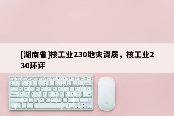 [湖南省]核工業230地災資質，核工業230環評
