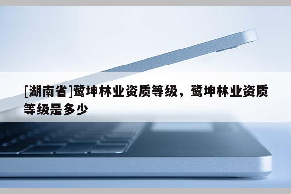 [湖南省]鷺坤林業資質等級，鷺坤林業資質等級是多少
