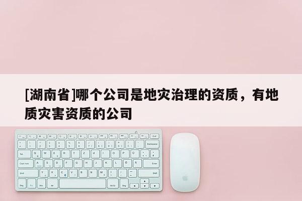 [湖南省]哪個公司是地災治理的資質，有地質災害資質的公司