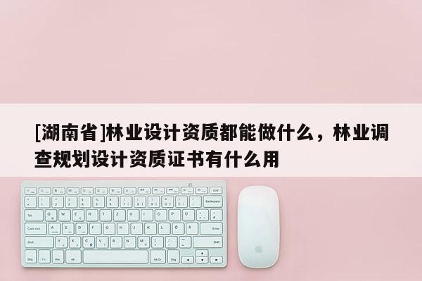 [湖南省]林業設計資質都能做什么，林業調查規劃設計資質證書有什么用
