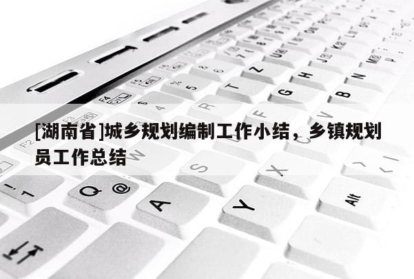 [湖南省]城鄉規劃編制工作小結，鄉鎮規劃員工作總結