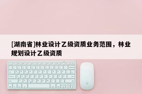 [湖南省]林業設計乙級資質業務范圍，林業規劃設計乙級資質