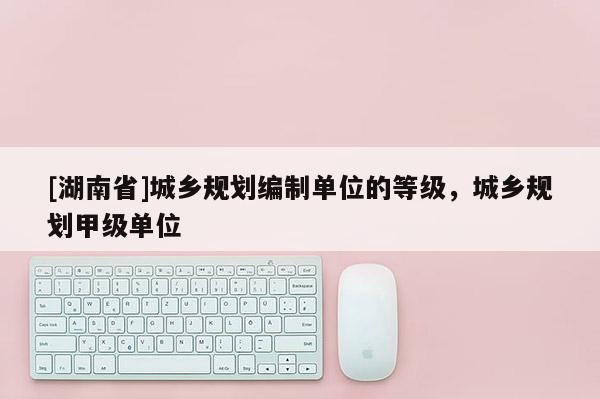 [湖南省]城鄉規劃編制單位的等級，城鄉規劃甲級單位