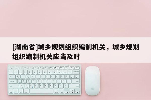 [湖南省]城鄉規劃組織編制機關，城鄉規劃組織編制機關應當及時