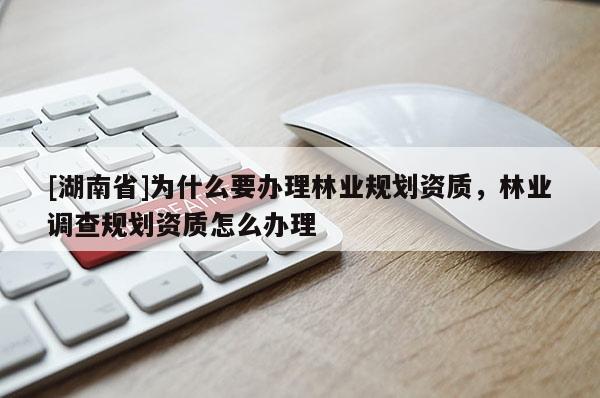 [湖南省]為什么要辦理林業規劃資質，林業調查規劃資質怎么辦理
