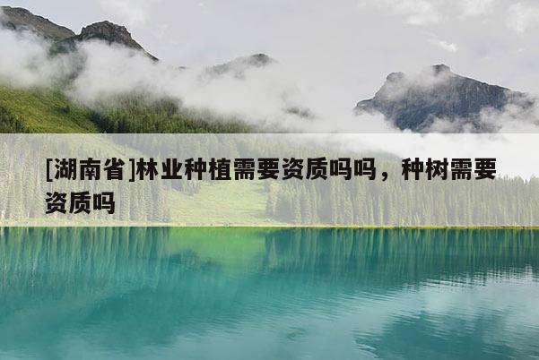 [湖南省]林業(yè)種植需要資質(zhì)嗎嗎，種樹需要資質(zhì)嗎