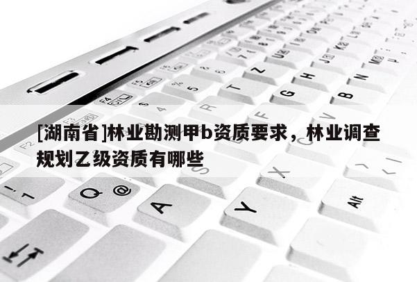 [湖南省]林業勘測甲b資質要求，林業調查規劃乙級資質有哪些