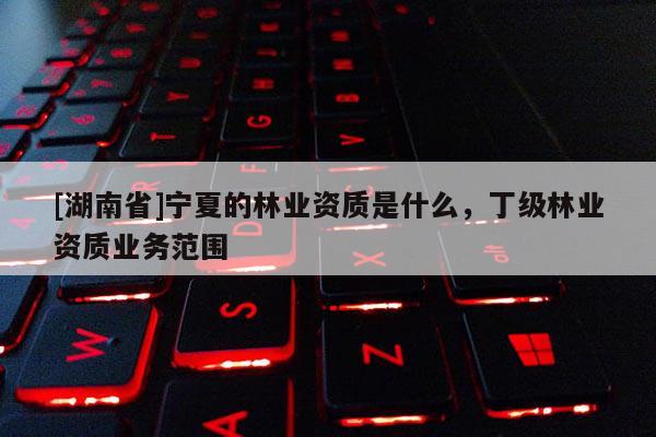 [湖南省]寧夏的林業資質是什么，丁級林業資質業務范圍