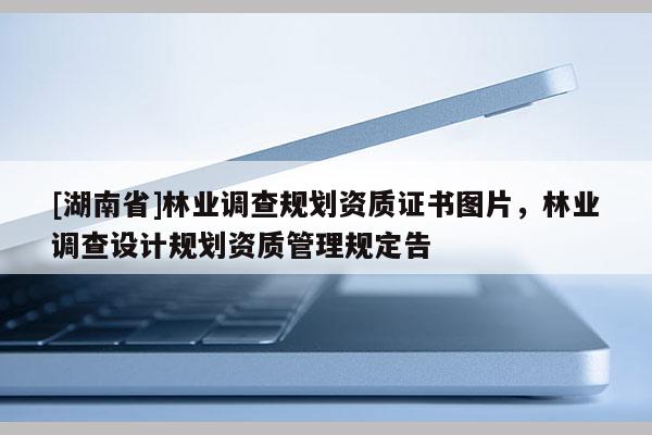 [湖南省]林業調查規劃資質證書圖片，林業調查設計規劃資質管理規定告