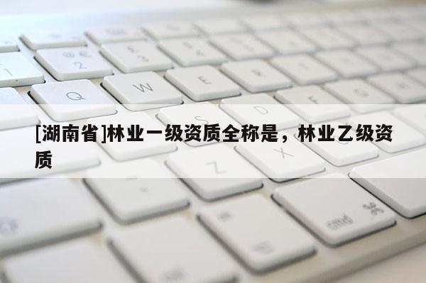 [湖南省]林業一級資質全稱是，林業乙級資質