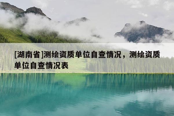 [湖南省]測繪資質單位自查情況，測繪資質單位自查情況表