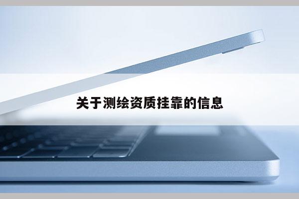 關于測繪資質掛靠的信息