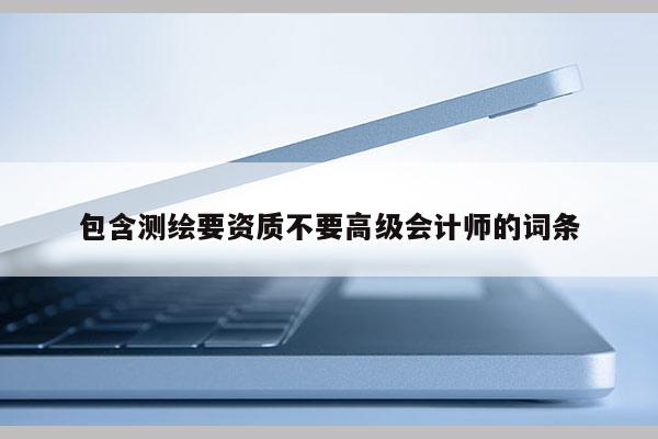 包含測繪要資質不要高級會計師的詞條