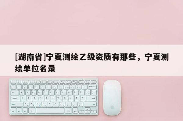 [湖南省]寧夏測繪乙級資質有那些，寧夏測繪單位名錄
