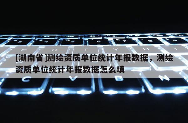[湖南省]測繪資質單位統(tǒng)計年報數(shù)據(jù)，測繪資質單位統(tǒng)計年報數(shù)據(jù)怎么填
