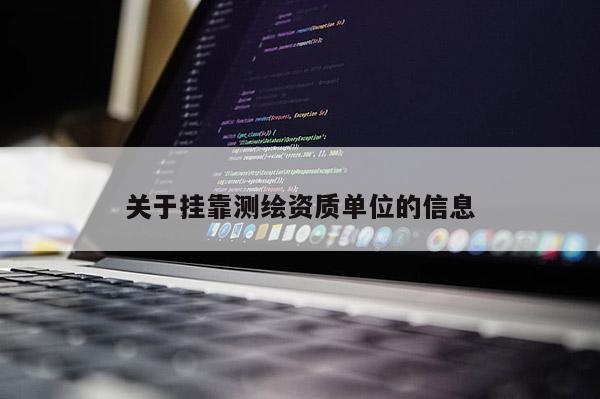 關于掛靠測繪資質單位的信息