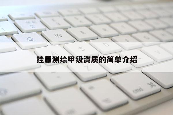 掛靠測繪甲級資質的簡單介紹
