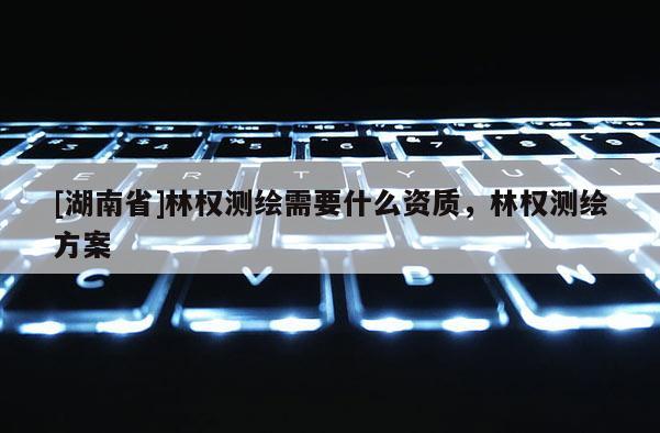 [湖南省]林權測繪需要什么資質，林權測繪方案