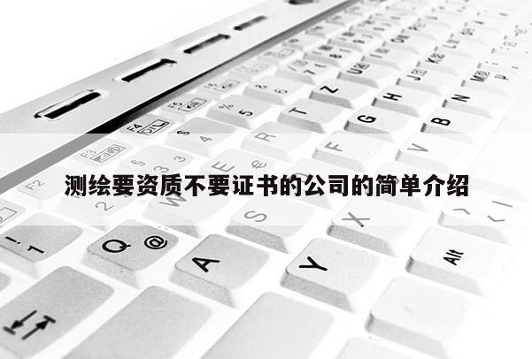 測繪要資質不要證書的公司的簡單介紹